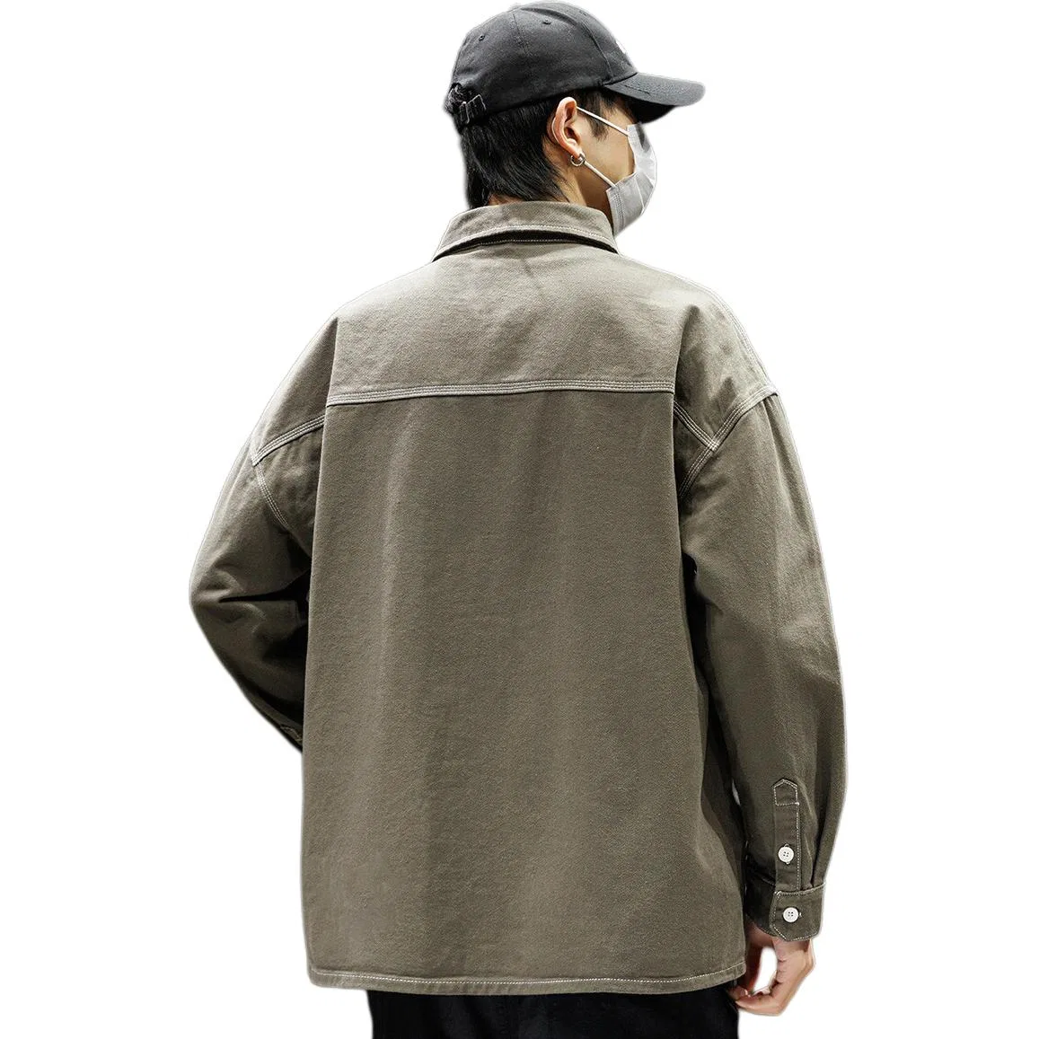 Детская джинсовая куртка с отложным воротником Tonlion, Dark Gray — фото 3
