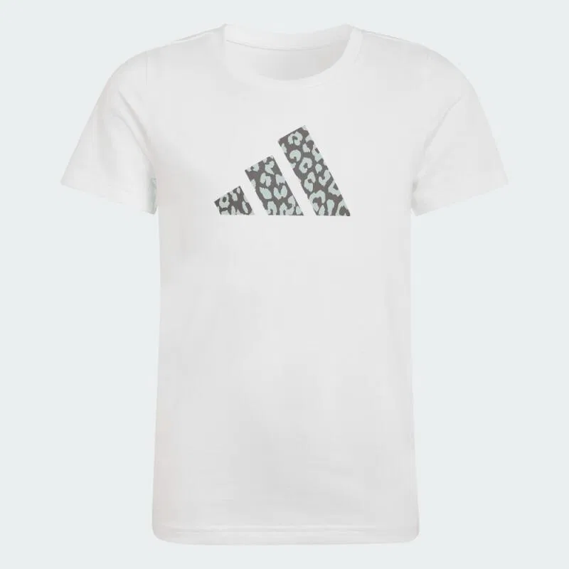 Детская футболка с принтом Adidas Animal Print, Цвет Weiss
