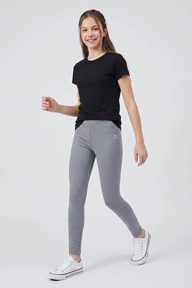Детские леггинсы для девочек с принтом Standard fit basic 3-pack black-grey-indigo girls' leggings Tommy Life, Black-Indigo-Gb Melanj — фото 4