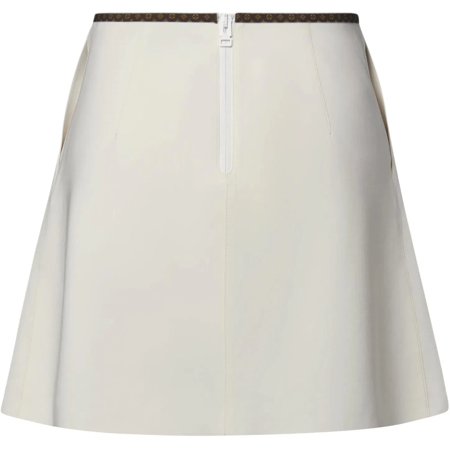 Женская юбка-трапеция Casual Short Skirts A Line Skirt LOUIS VUITTON, White — фото 3