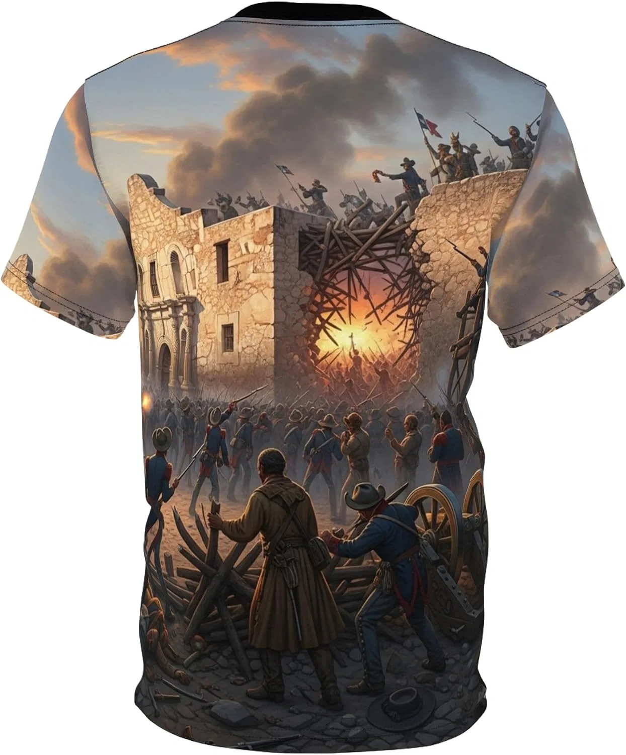 Футболка с принтом Battle of the Alamo, Black — фото 2