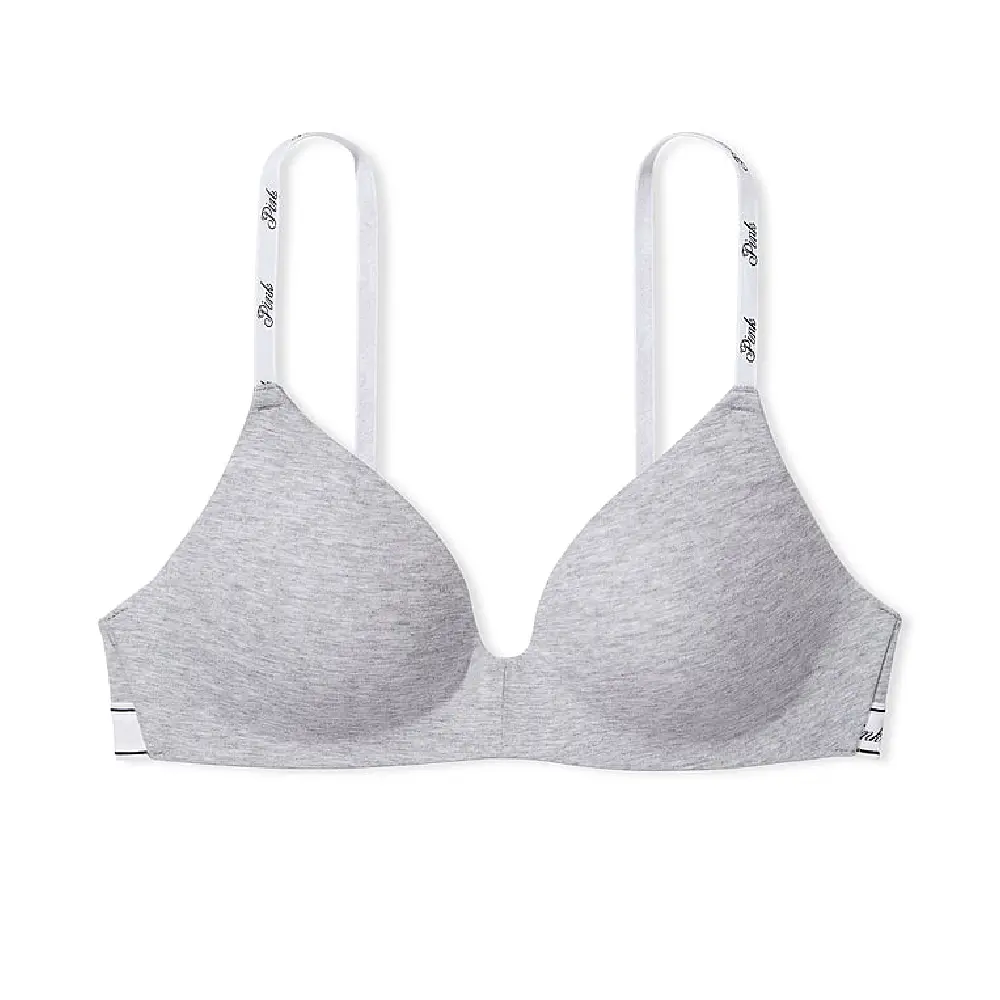 

Бюстгальтер Victoria's Secret Pink Wear Everywhere Wireless Push-up, серый
