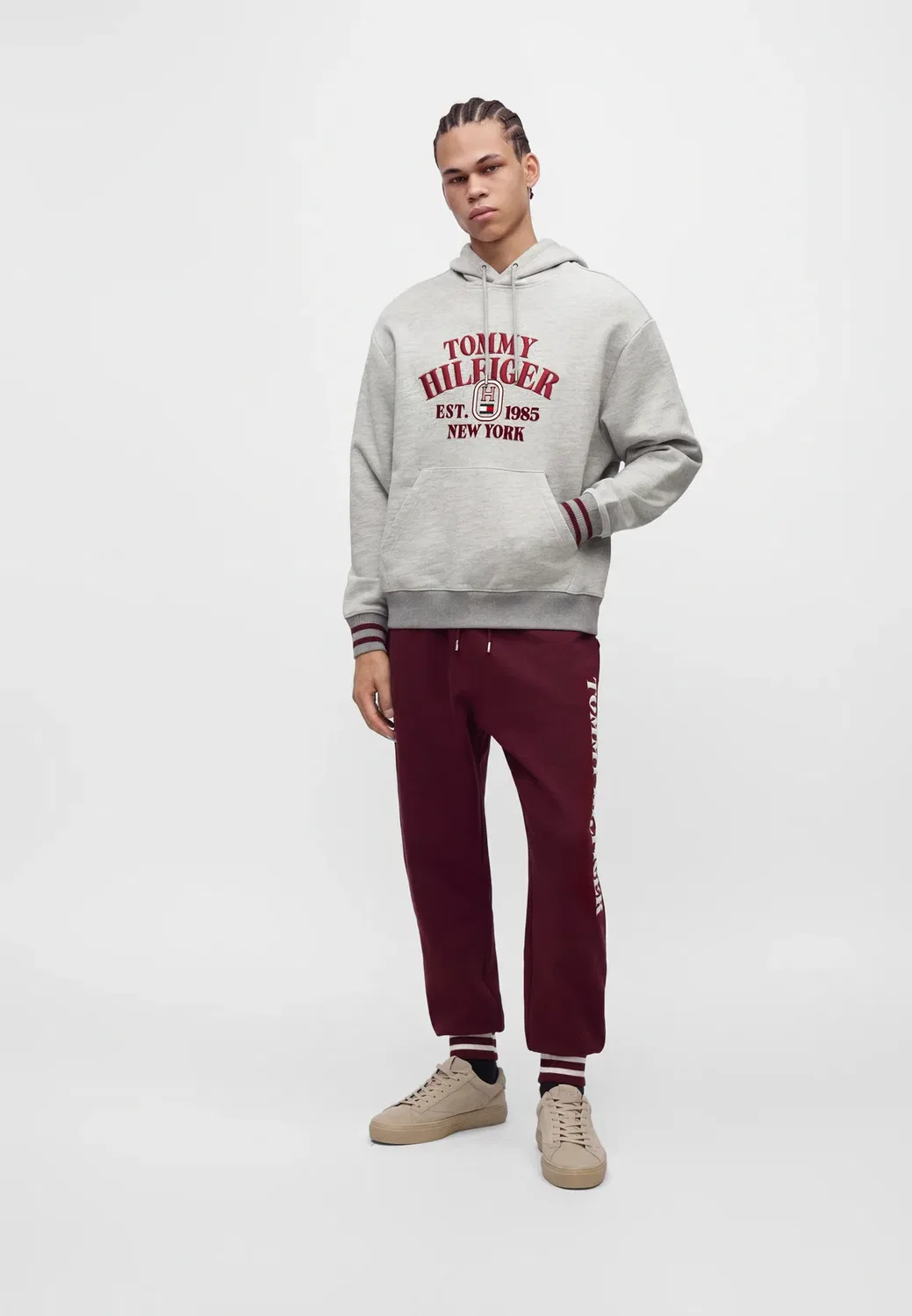 Худи Varsity Embro RLX - худи Tommy Hilfiger, Light Grey Heather — фото 2