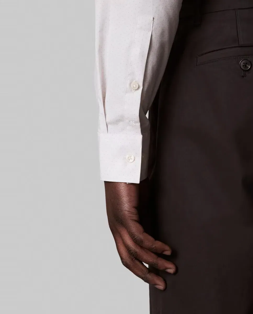 Мужская рубашка из поплина с принтом Calvin Klein, Beige — фото 4