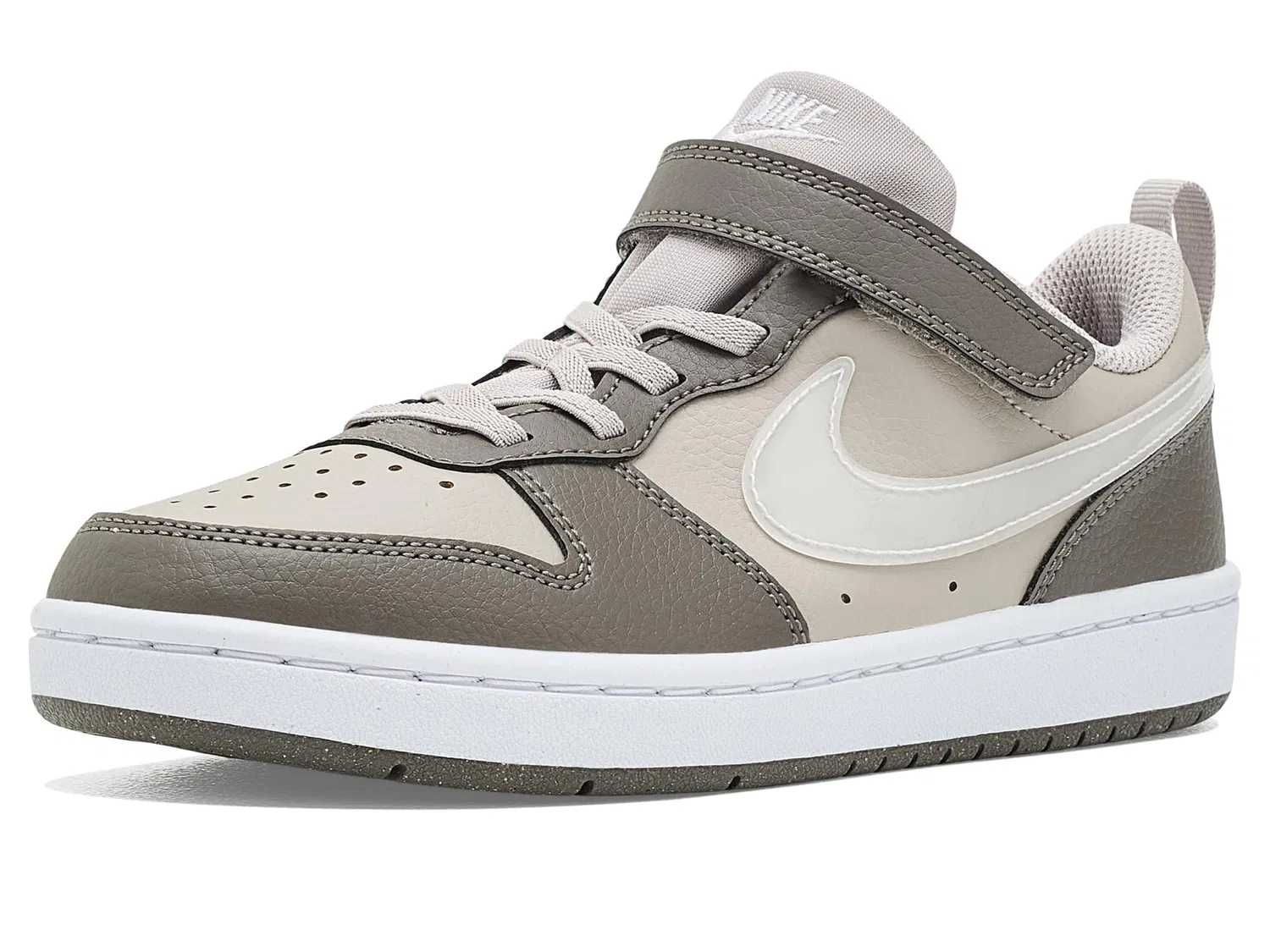 Кроссовки Court Borough Low (для маленьких детей) Nike Kids, Moon Particle/White/Cave Stone/White — фото 2