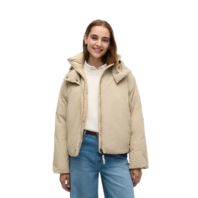 Женская куртка-пуховик с капюшоном, съемный капюшон, Tommy Hilfiger, Black BDS — фото 3