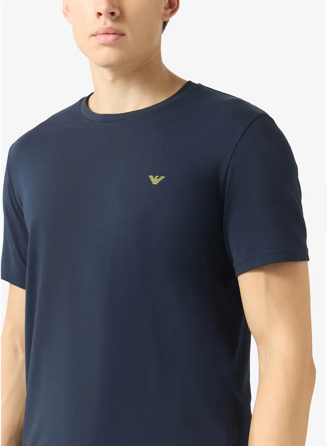 Футболка с логотипом, комплект 2 шт, Emporio Armani, мох, синий — фото 4