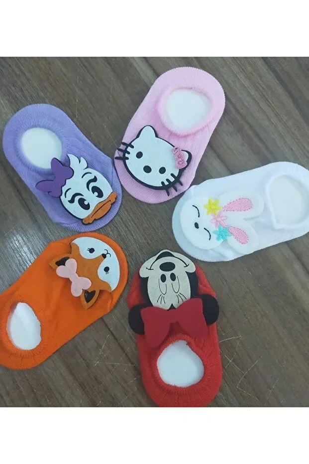 Детские носки для девочек с животным принтом Özkardeşler Baby, Multicolor