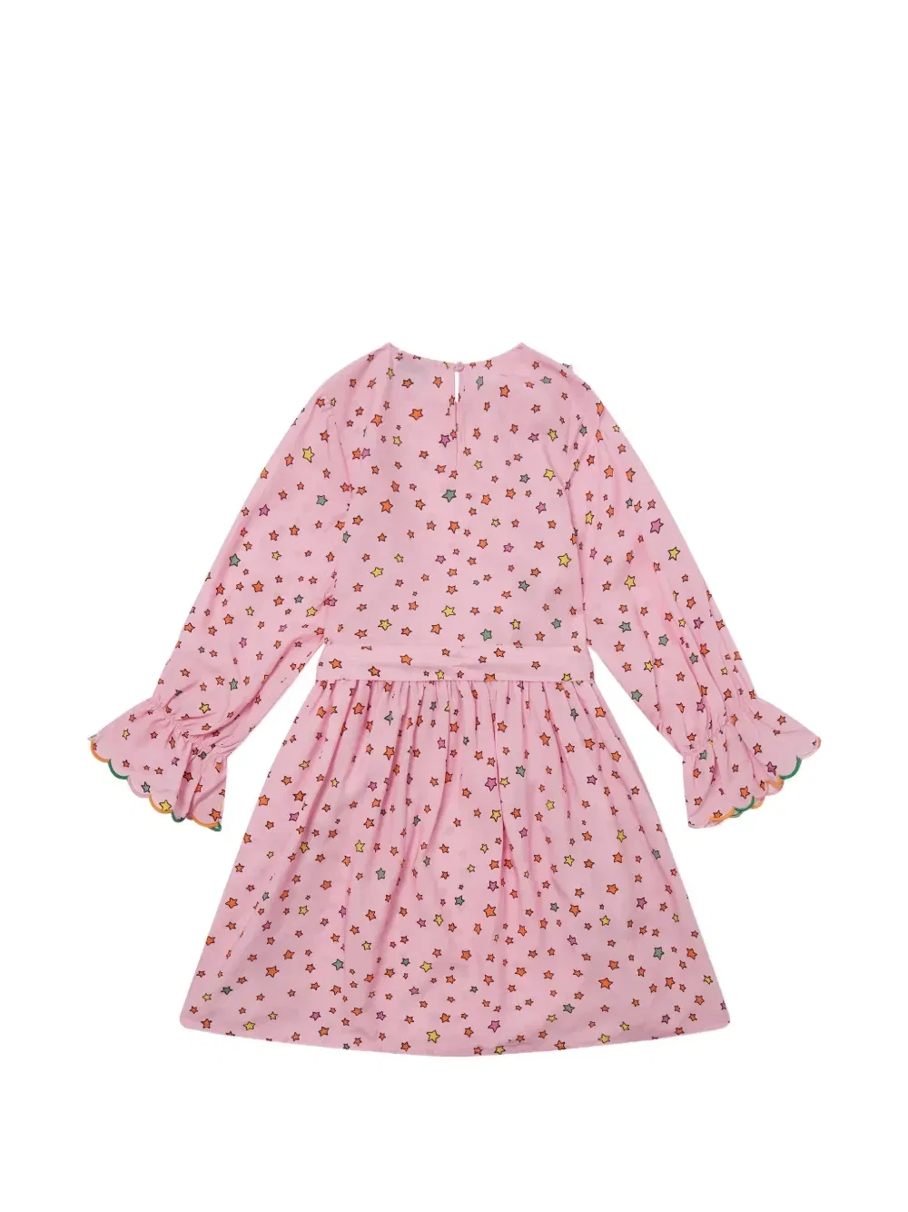Платье с оборками и принтом в виде звезд Stella McCartney Kids, розовый — фото 2