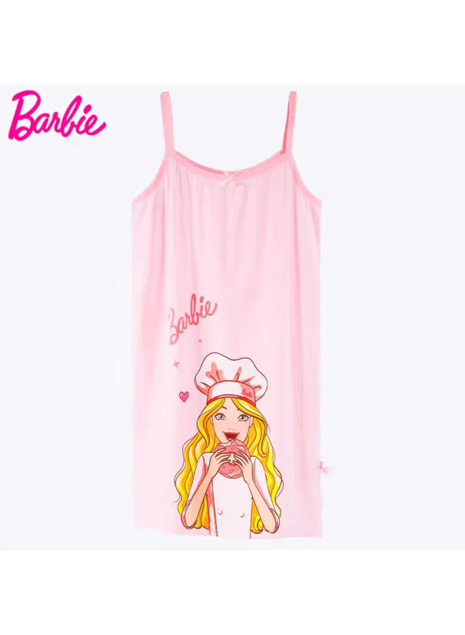 Ночная сорочка тонкая из чистого хлопка для девочки x6210b Barbie, розовый