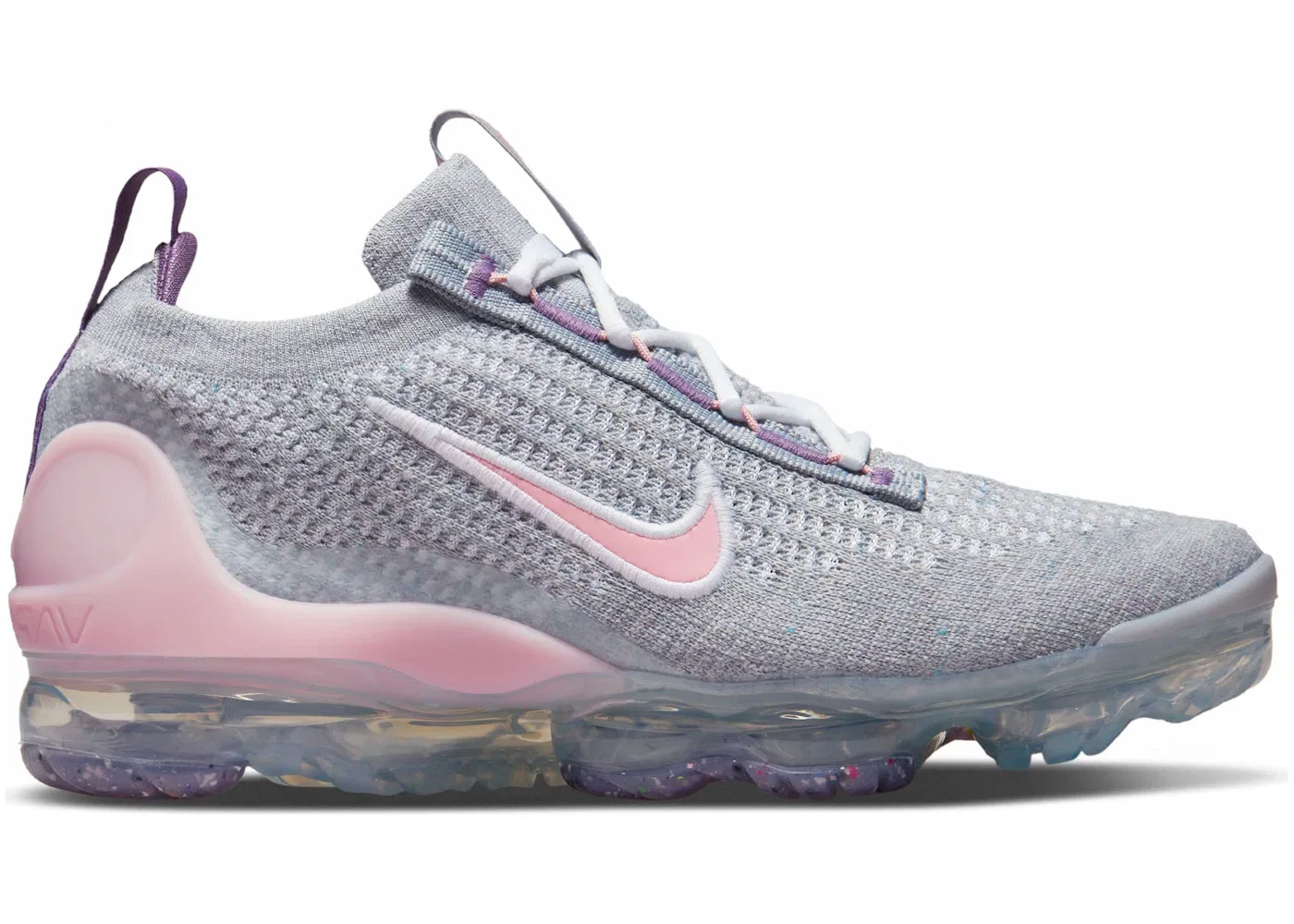 Детские кроссовки Lifestyle с амортизацией Air Nike Air VaporMax 2021 FK, Wolf Grey/Light Pink