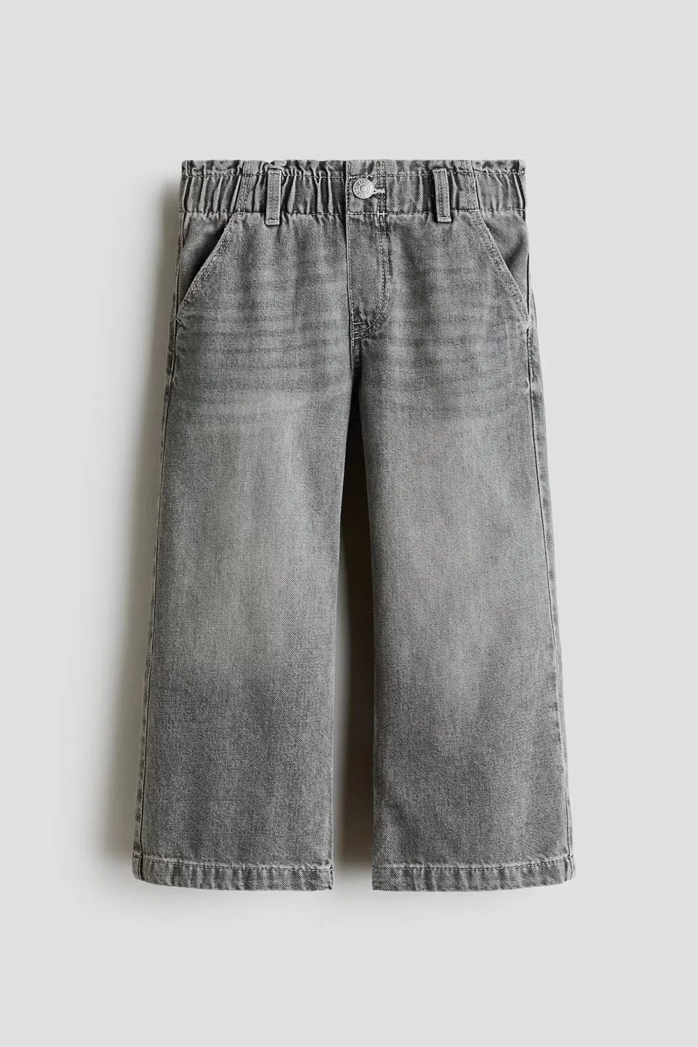 Джинсы с широкими штанинами и поясом-кулиской H&M, Grau