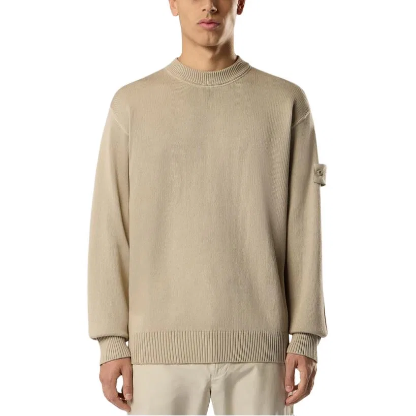 Мужской свитер с круглым вырезом Light Umber Ghost Knitwear STONE ISLAND — фото 4
