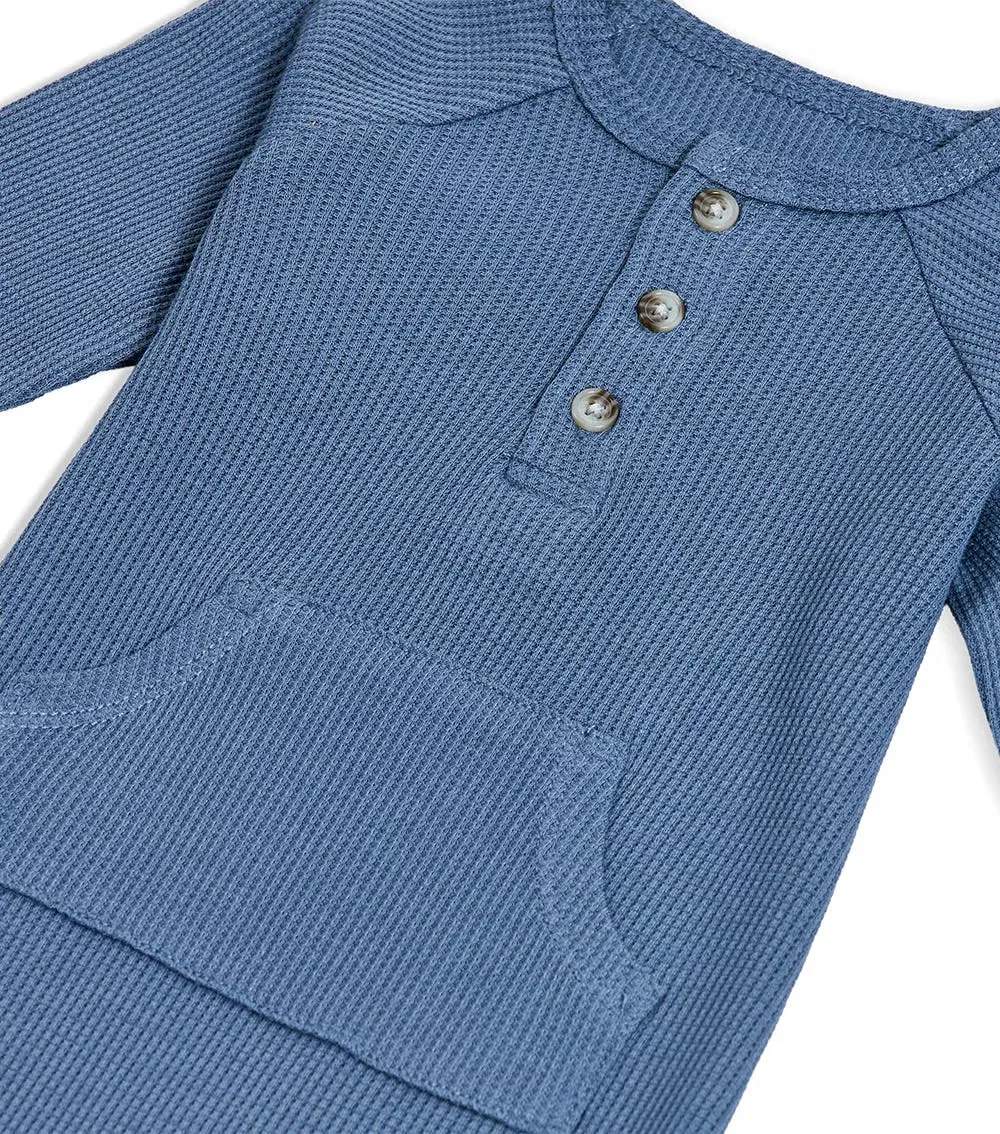Комбинезон с шапкой Dk blue coverall-hat The Mom Store, темно-синий — фото 2