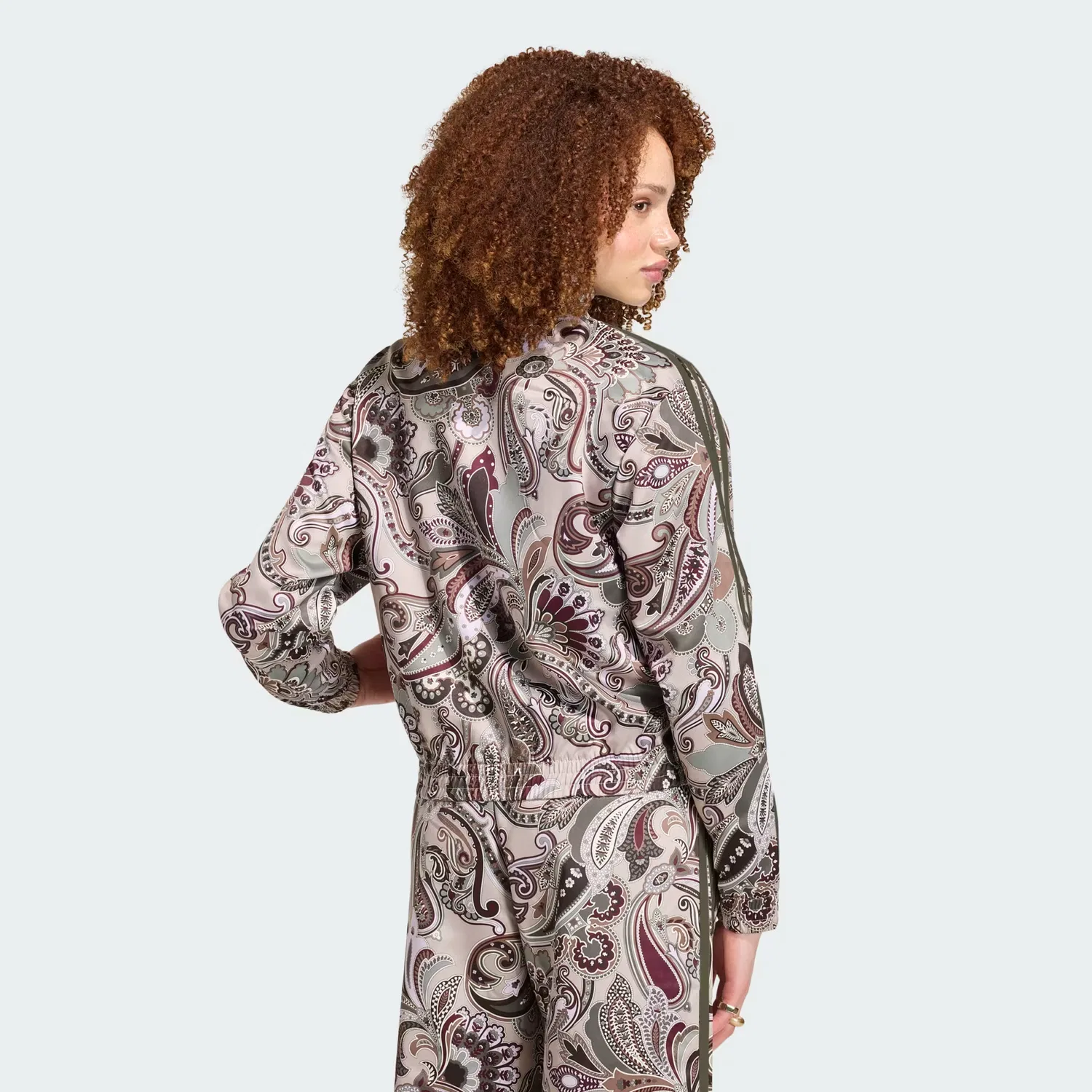 Женская олимпийка свободного кроя Firebird Satin Liberty London Adidas Originals, мультиколор/wonder taupe — фото 2