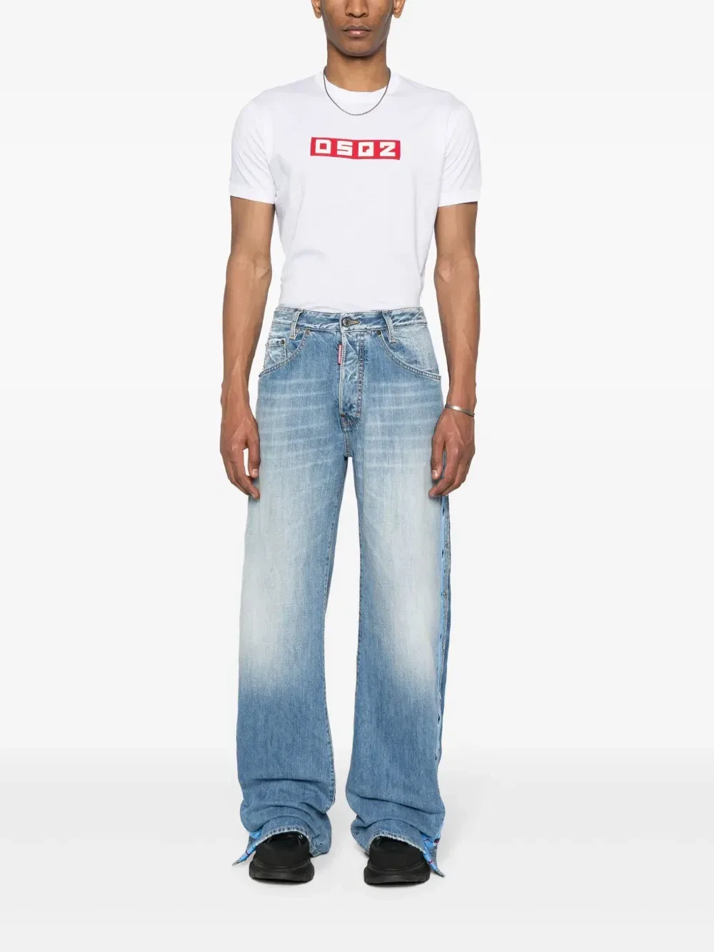 Джинсы Light Tape свободного кроя Dsquared2, синий — фото 2