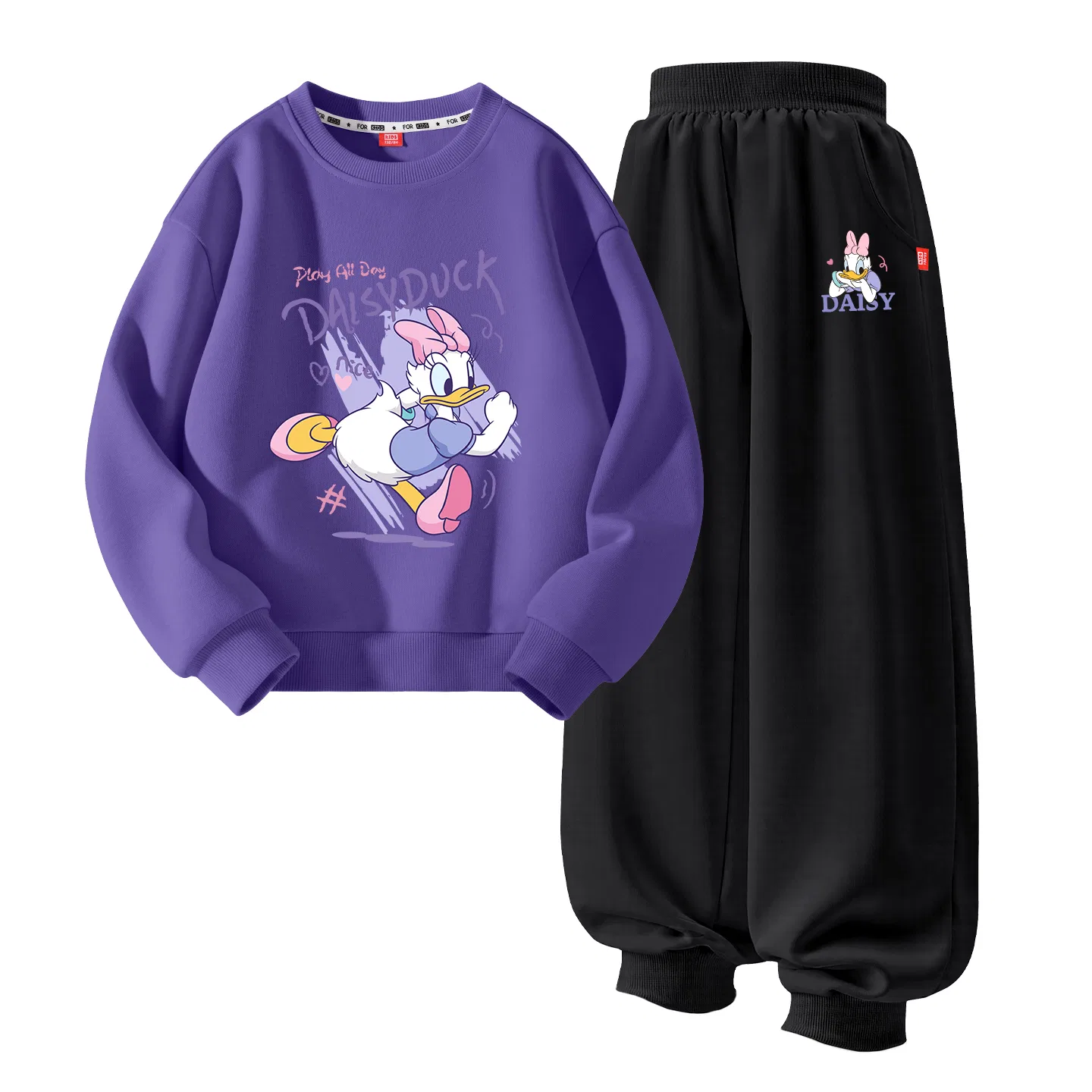 Детский спортивный костюм с принтом Disney Di Run Pulse Purple+Di Smile Dark K Black
