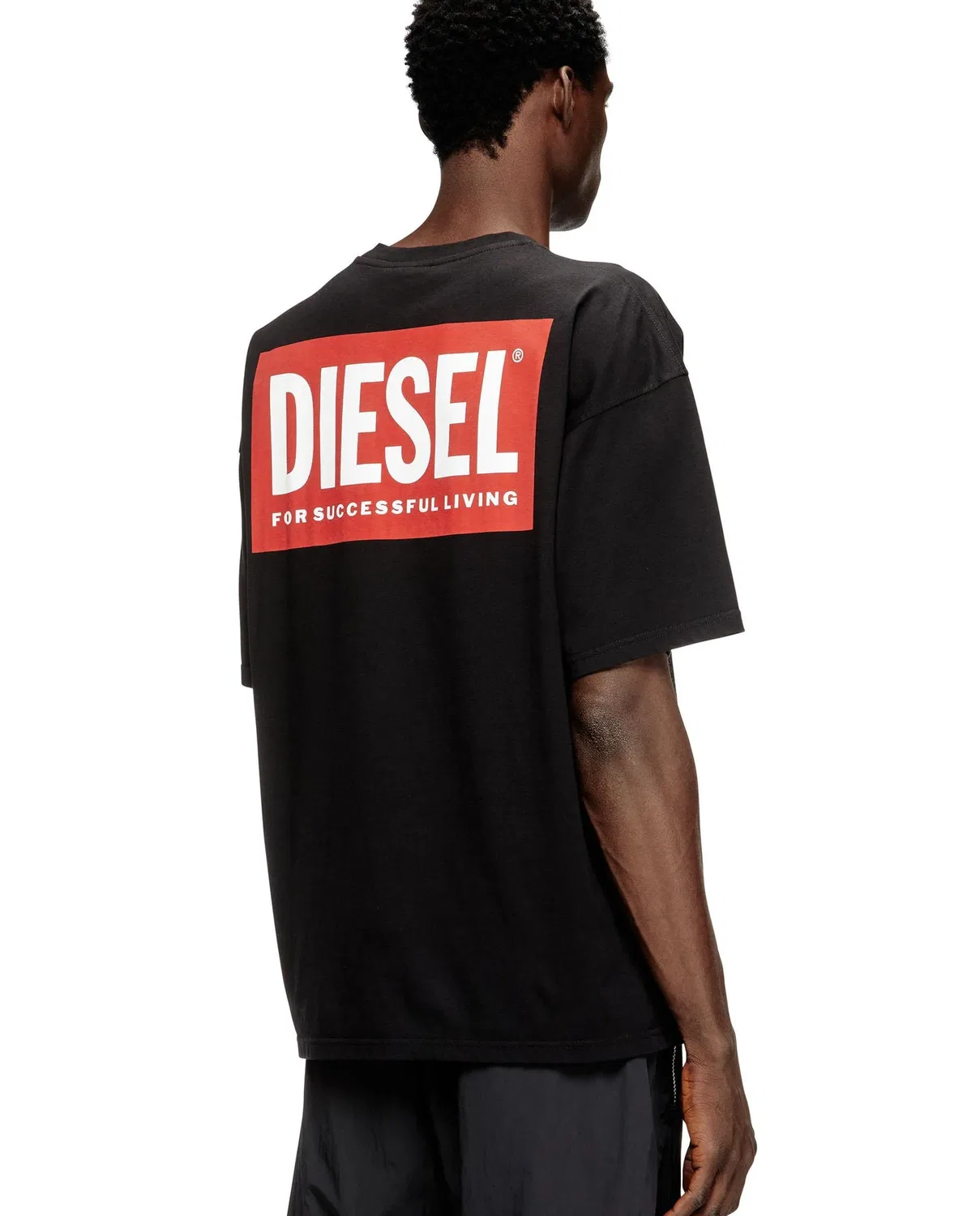 Мужская футболка с принтом Diesel Biscotto Diesel, Negro — фото 2