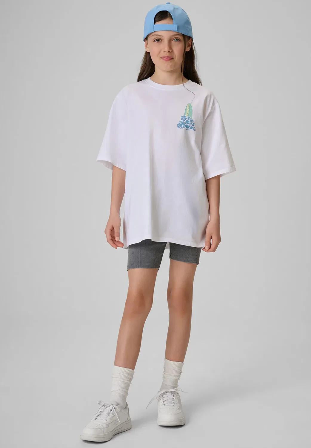 Футболка свободная с надрукием dziewczęcy - футболка с принтом 4F, Off White