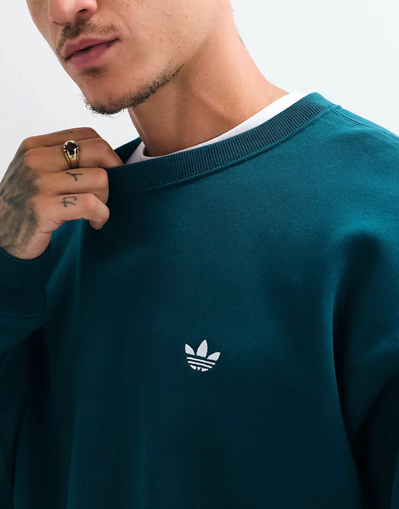 Свободная толстовка Adidas Originals Essential, зеленый — фото 2