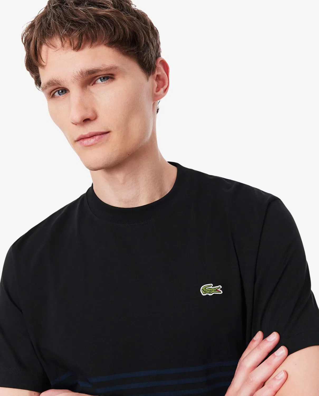 Мужская футболка с коротким рукавом Lacoste, Negro — фото 3