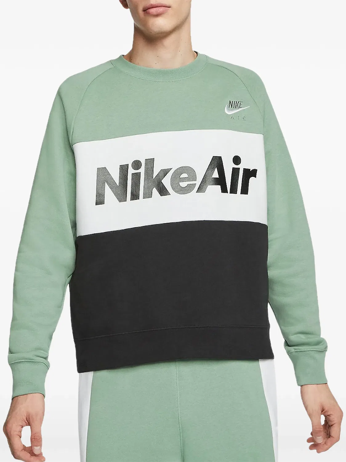 Толстовка в стиле колор-блок Nike, зеленый