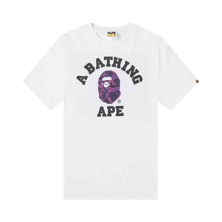 

Футболка BAPE Color Camo A College Tee 'White/Purple', белый