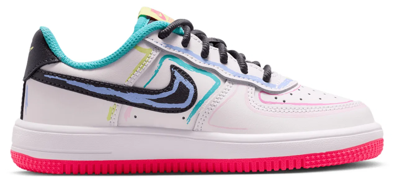Кроссовки для мальчиков Force 1 Low Lace Nike, цвет White/Hyper Pink/Anthracite