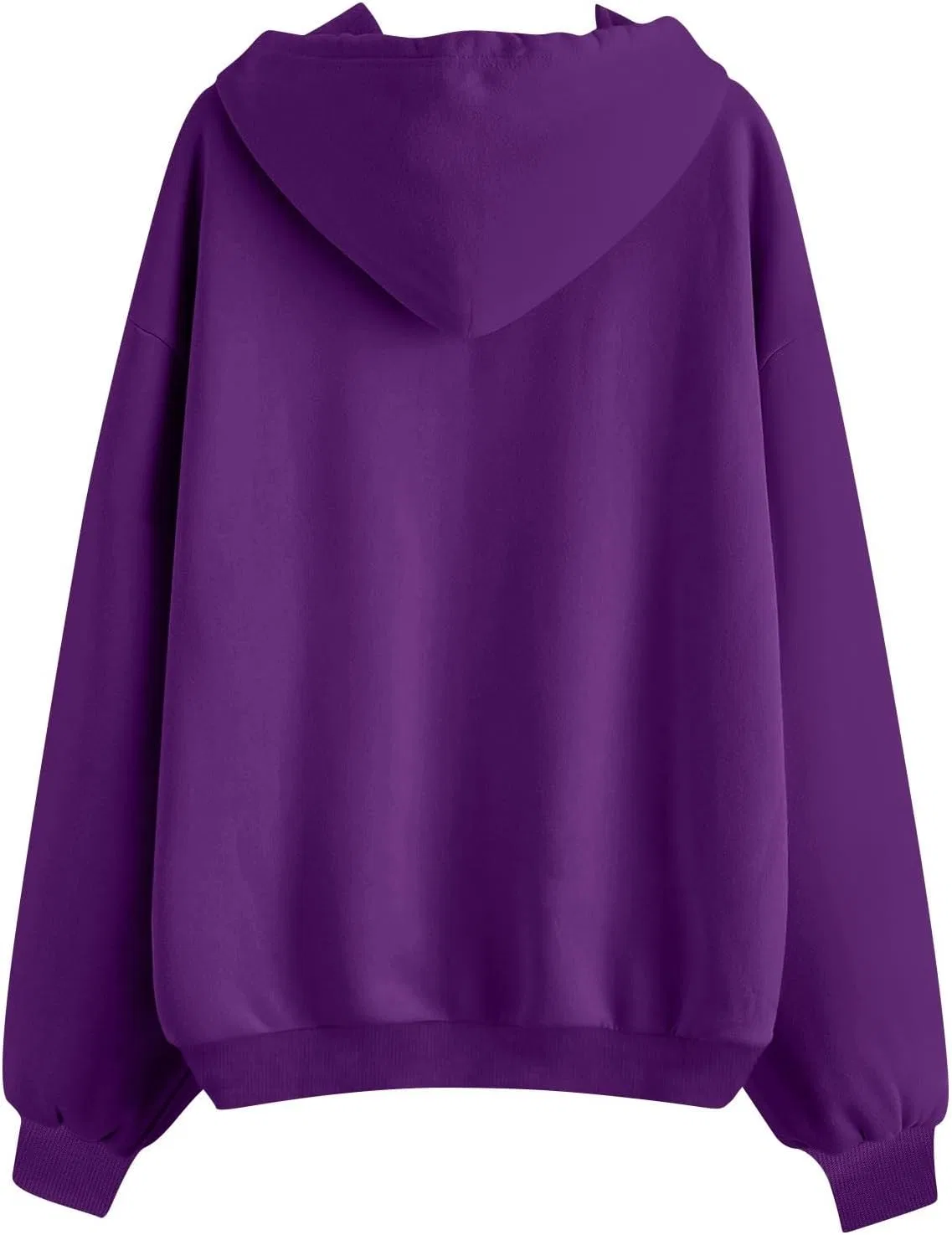 Женское худи на молнии оверсайз с капюшоном, T2-dark Purple — фото 3