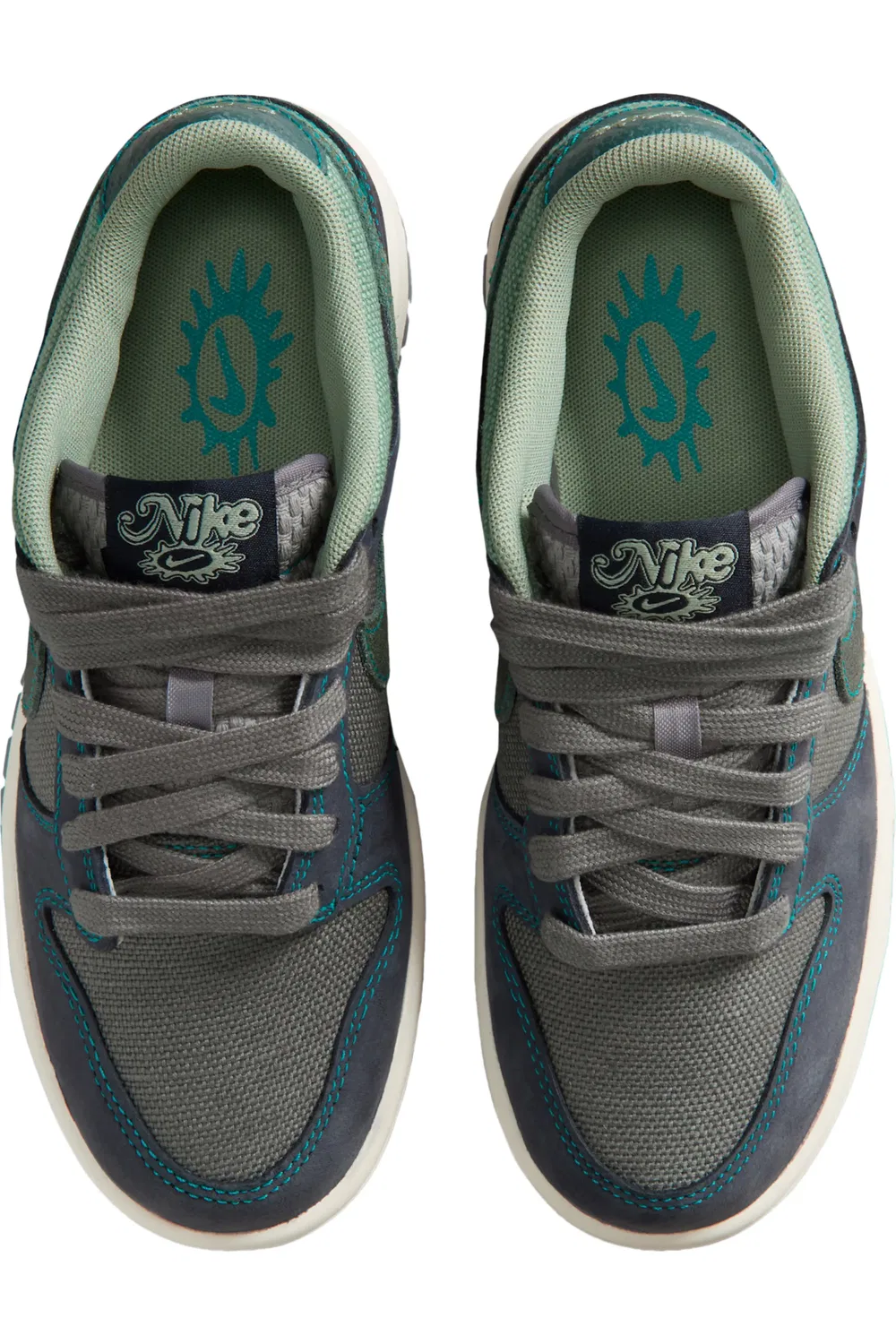 Кроссовки детские баскетбольные Dunk Low Nike, Pencil Point/Obsidian/Steam — фото 3