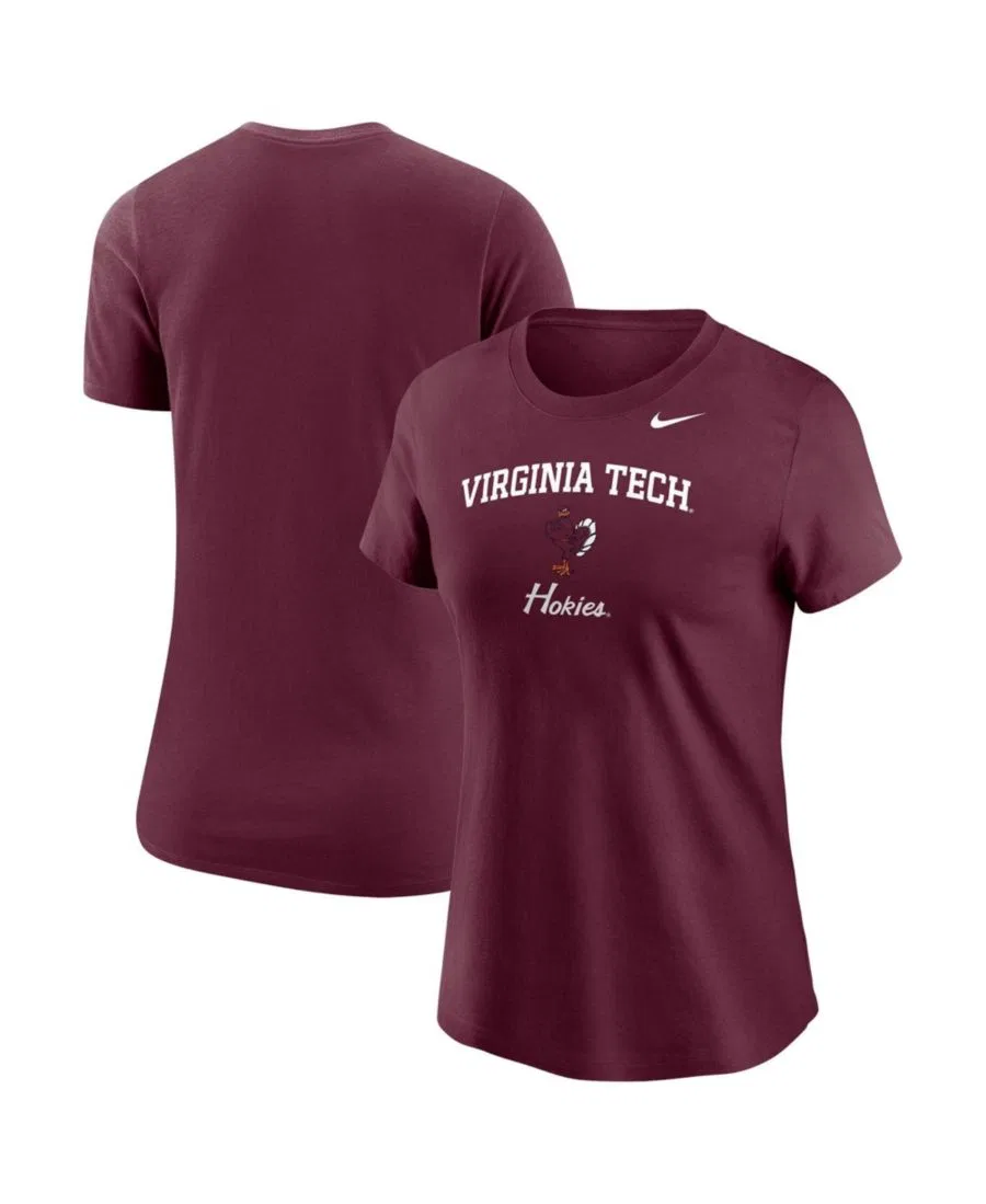 Женская футболка Virginia Tech Hokies свободного кроя из чесаного хлопка Nike, Maroon