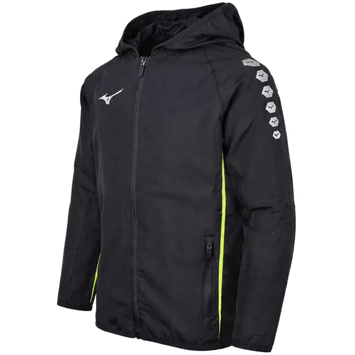 Черная куртка Team micro Mizuno, Black — фото 2