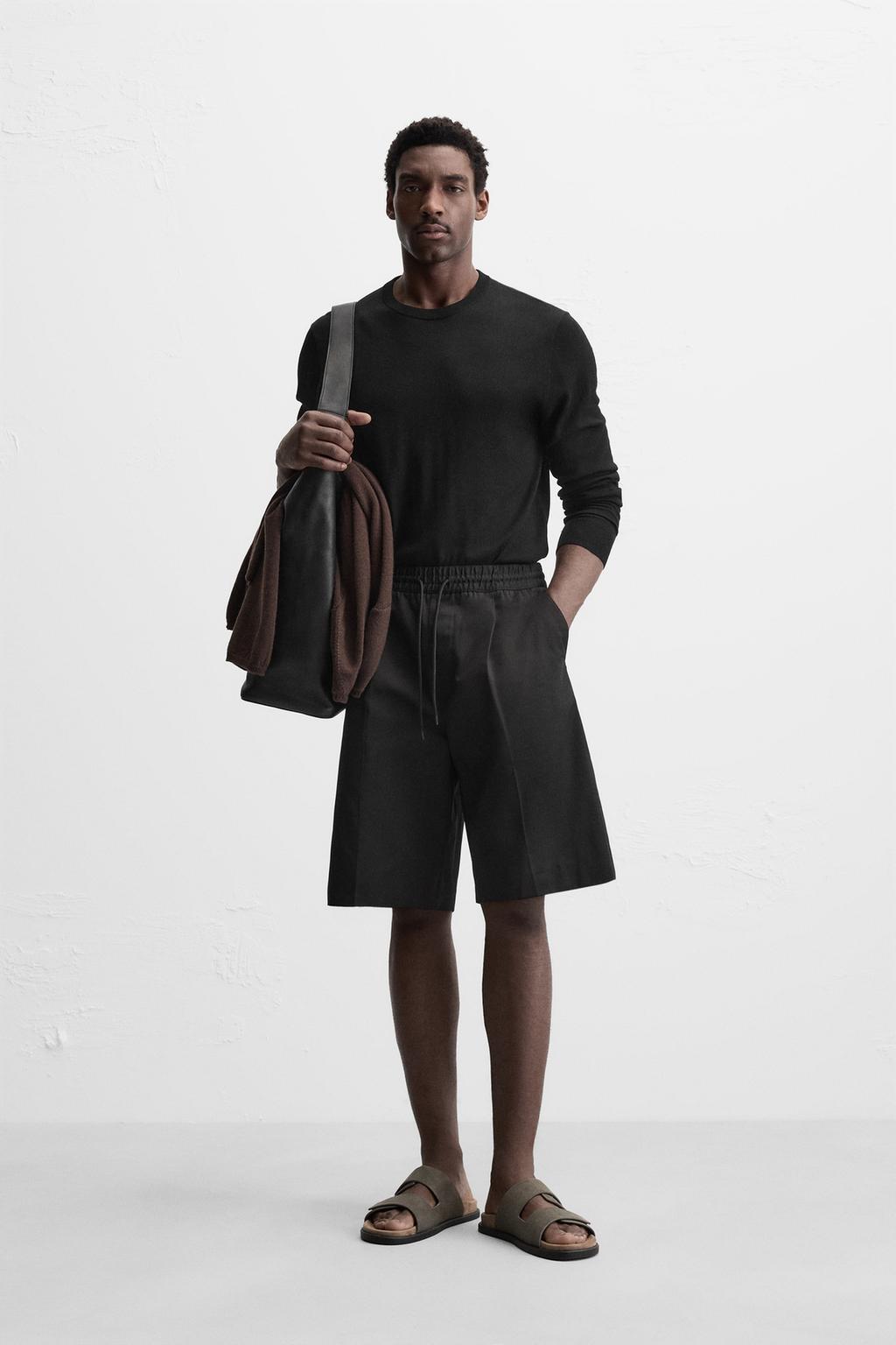 

Бермудские шорты ZARA, черный