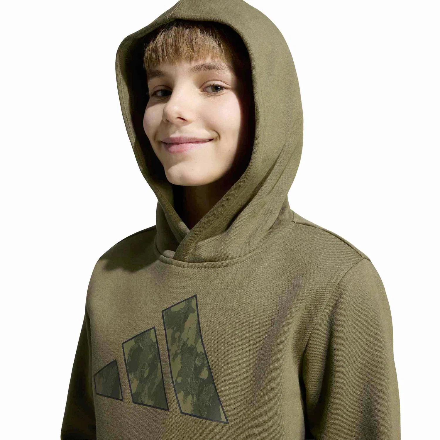 Детское худи с камуфляжным принтом Adidas Sport Hoodie J Camo Hd, Grun — фото 4