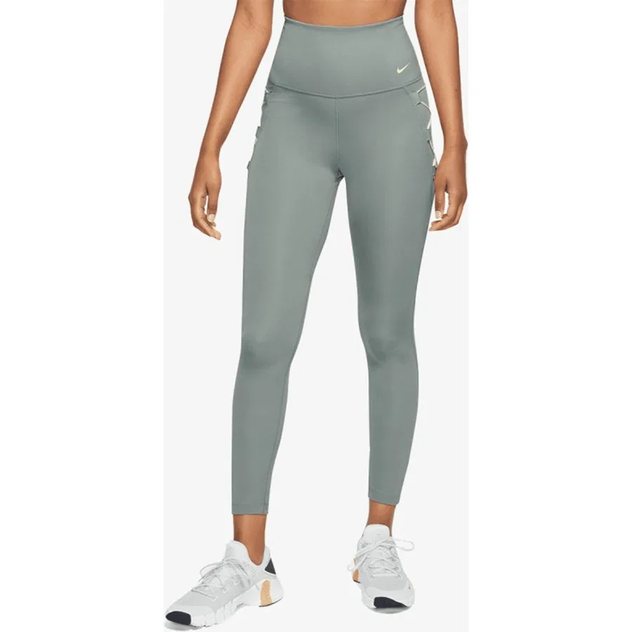 Женские леггинсы с V-образной спинкой и карманом Nike One Dri-FIT High Rise 7/8, Зеленый