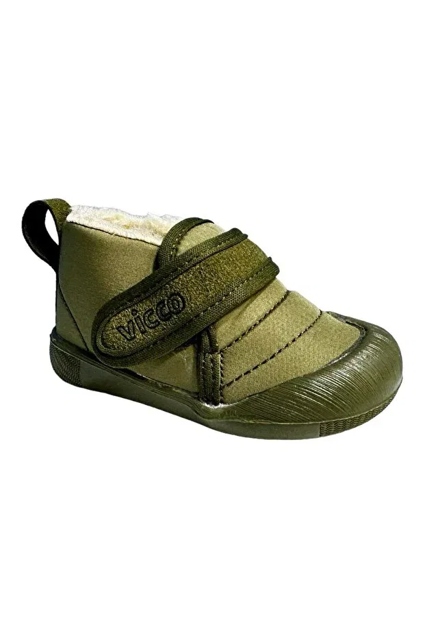 Детские ботинки для девочек на липучке Vicco, Khaki