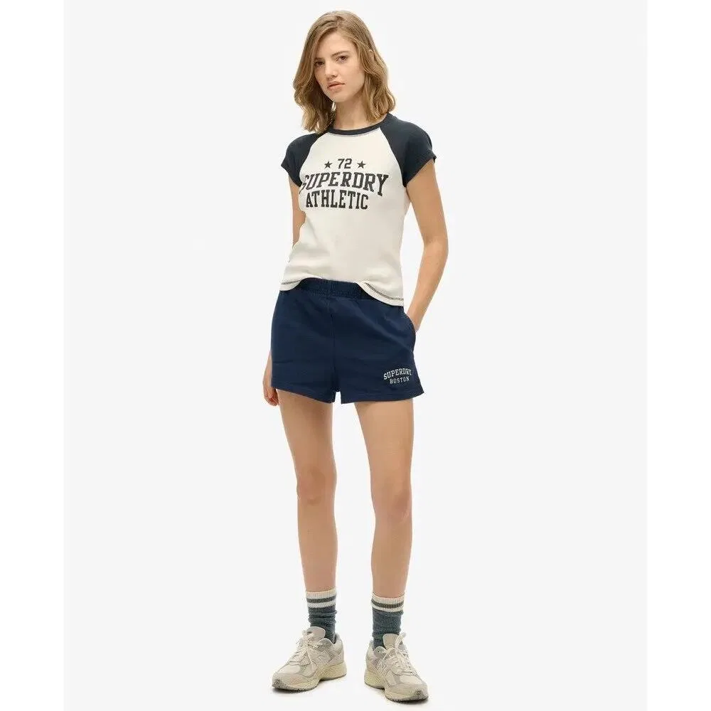 Женская майка-реглан с коротким рукавом Athletic Essentials Superdry, Baumwollweiß — фото 2