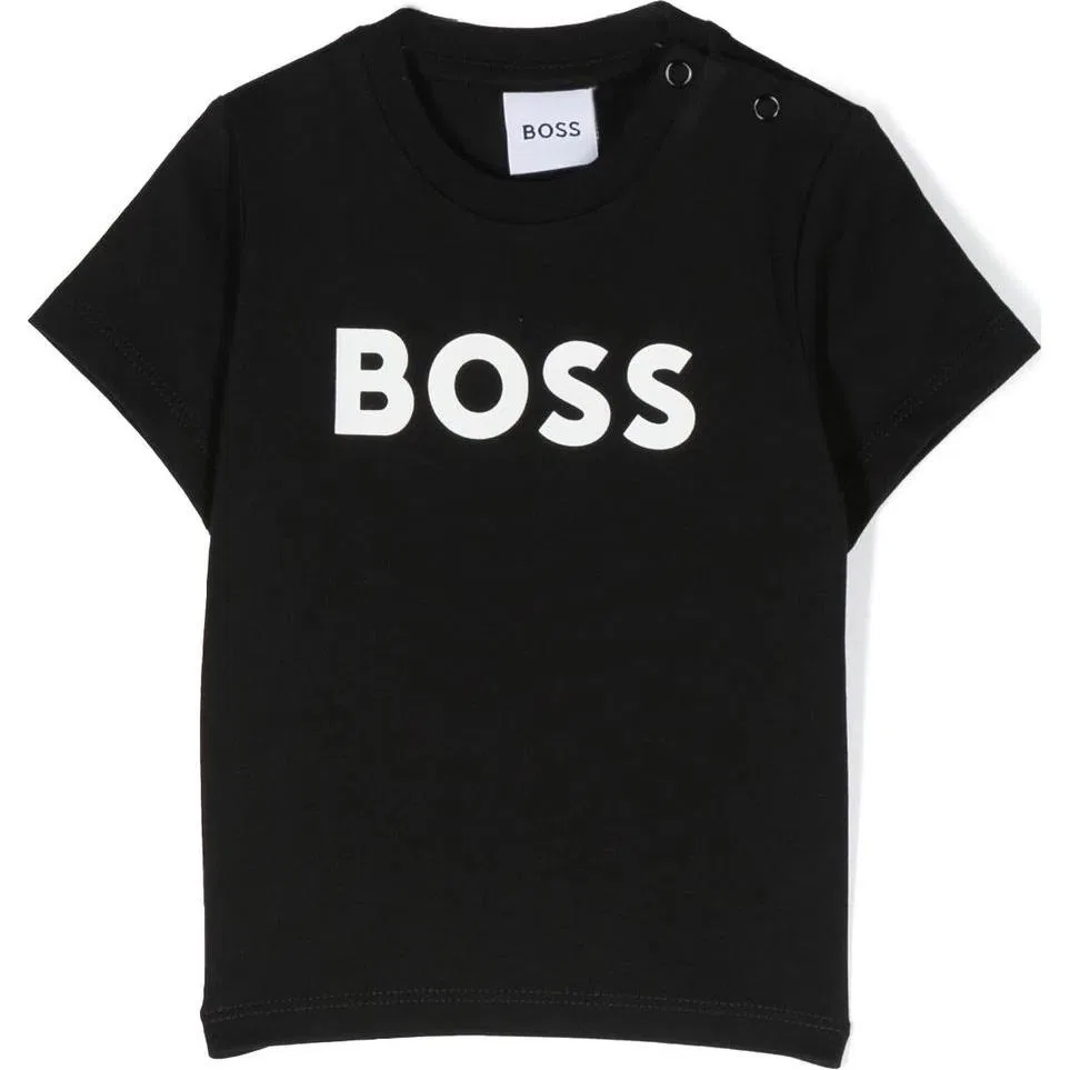 Детская футболка с круглым вырезом HUGO BOSS, Black