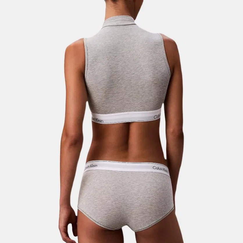 Женские боксеры с принтом Calvin Klein, Gray Heather Flower — фото 3