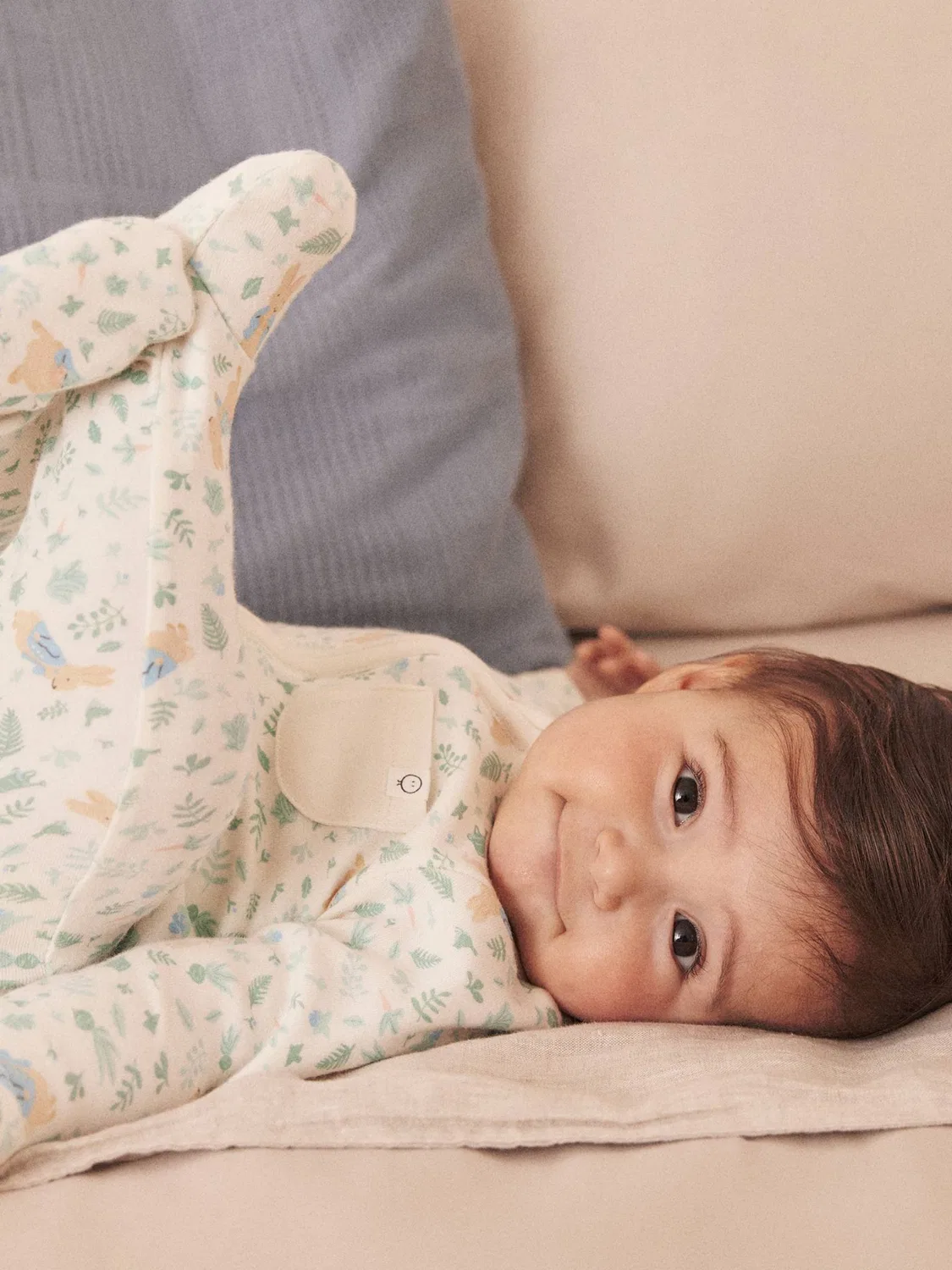 Слип-комбинезон Peter Rabbit, Clever Sleepsuit Mori, кремовый — фото 2