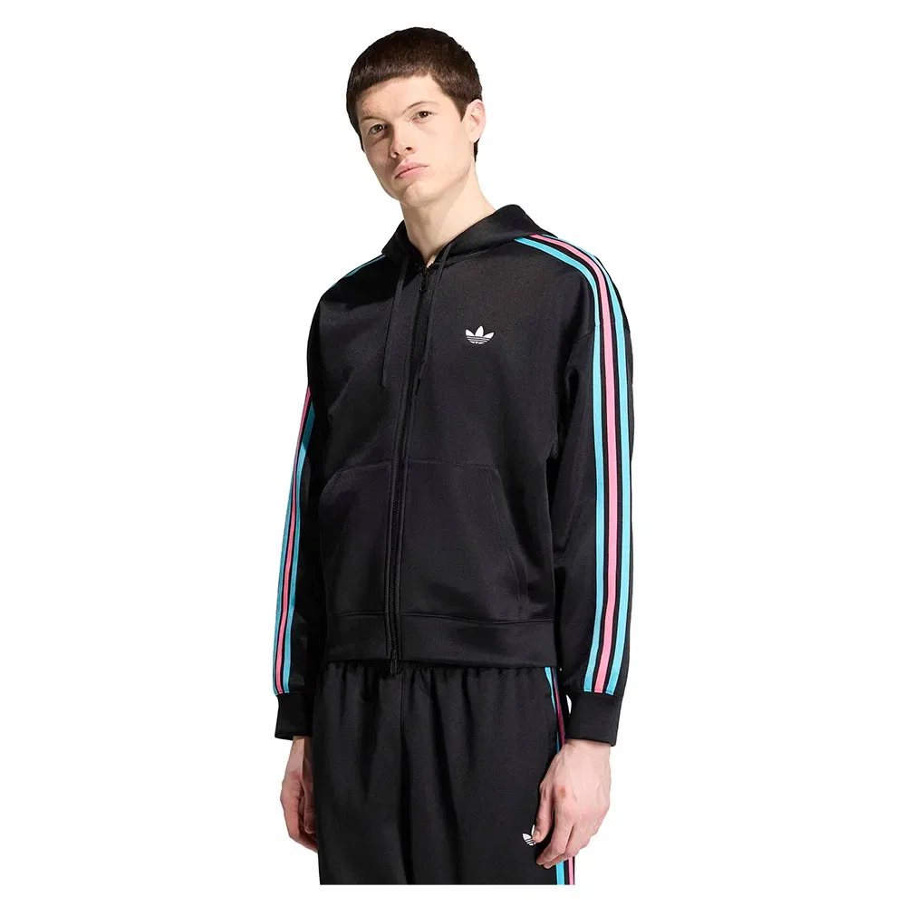 Худи оверсайз на молнии Adicolor Spacer Adidas Originals, черный