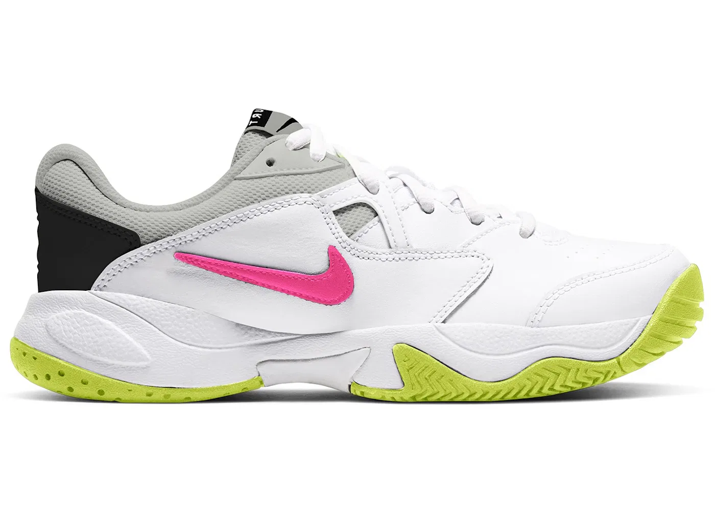 Детские кроссовки для тенниса Nike Court Lite 2, White/Hot Lime/Grey Fog/Laser Fuchsia