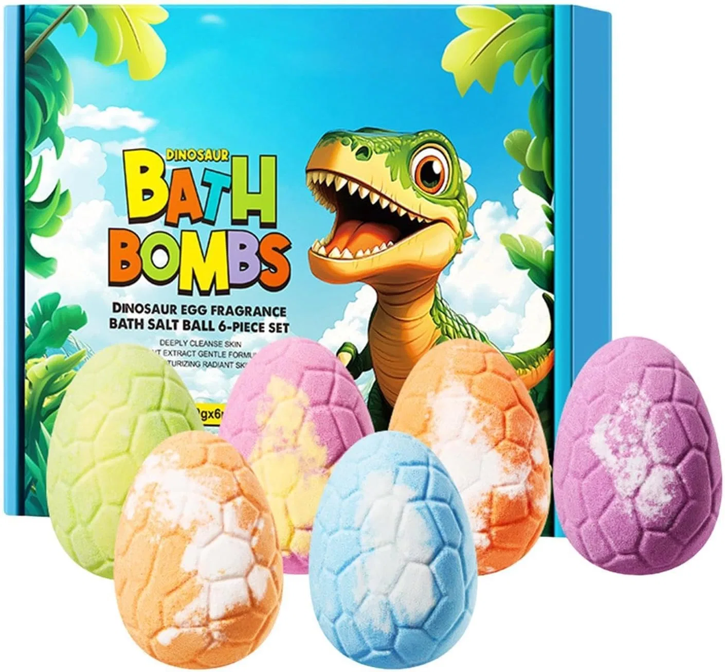 Бомбочки для ванны с игрушкой 6 шт, динозавры Vhjlfig, 1 stück
