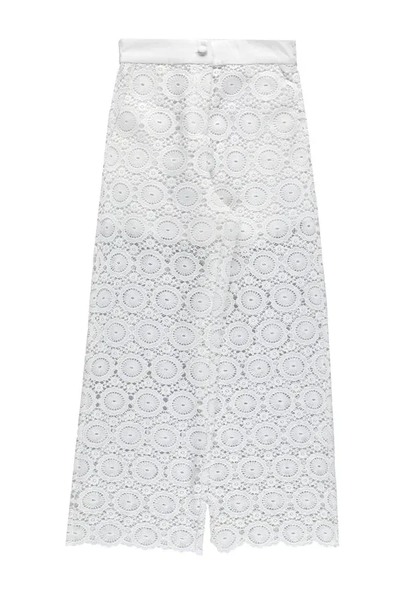 Брюки кружевные Trousers Twinset, белый