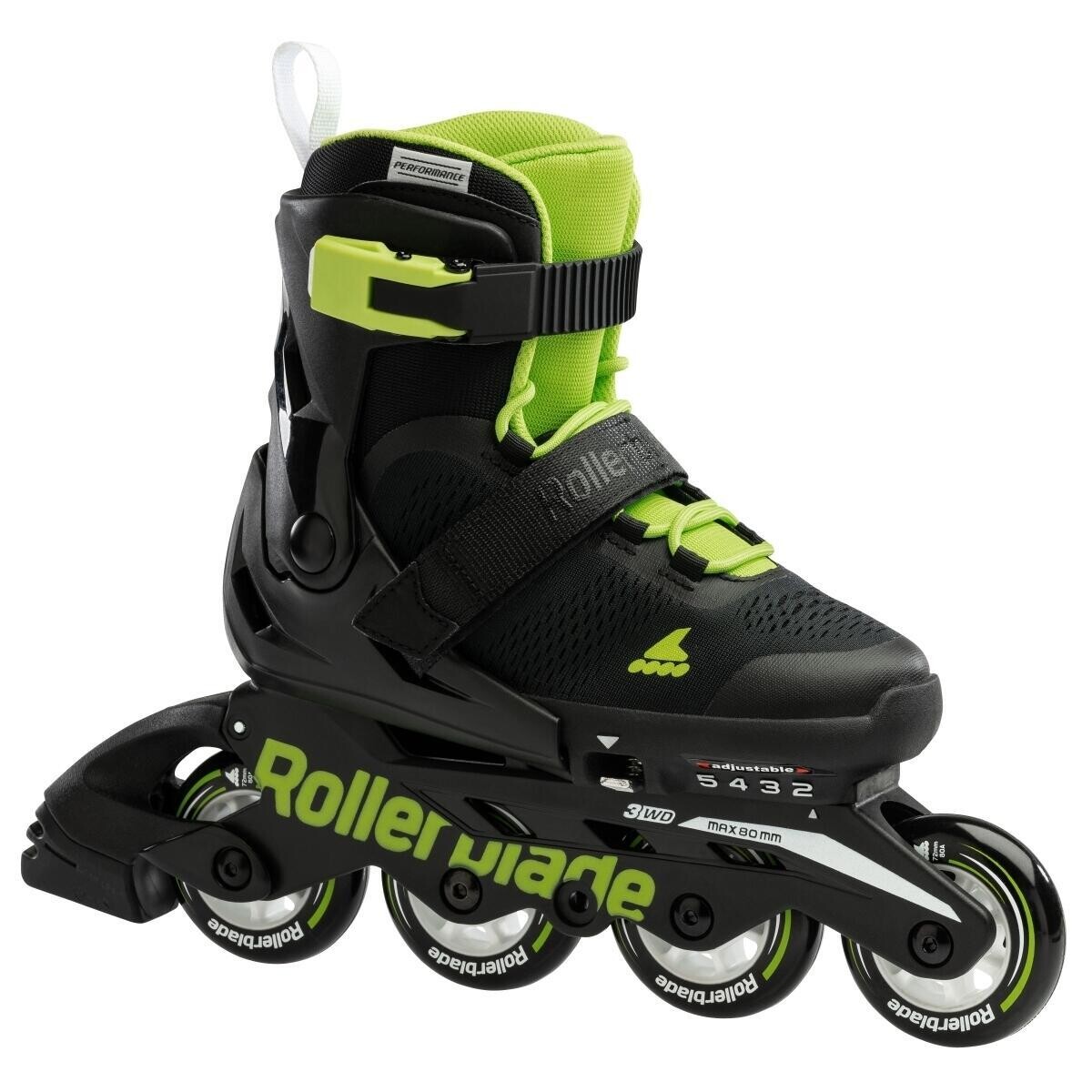 

Роликовые коньки Microblade унисекс детские ROLLERBLADE, черный/зеленый