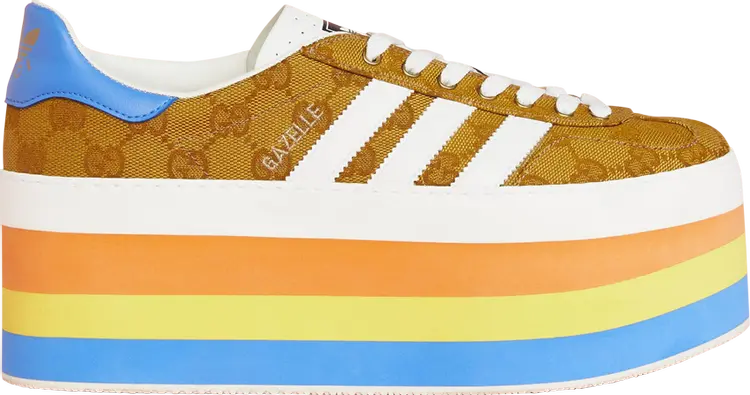 Лимитированные кроссовки Adidas Gucci x Wmns GG Gazelle 'GG Monogram', коричневый