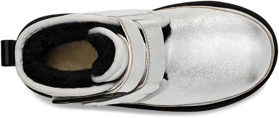 Детские ботинки на платформе Neumel Platform Girls UGG, Silver Metallic — фото 2