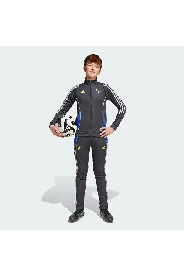 Детское спортивное худи для девочек с принтом Messi kids Adidas, Gri — фото 3
