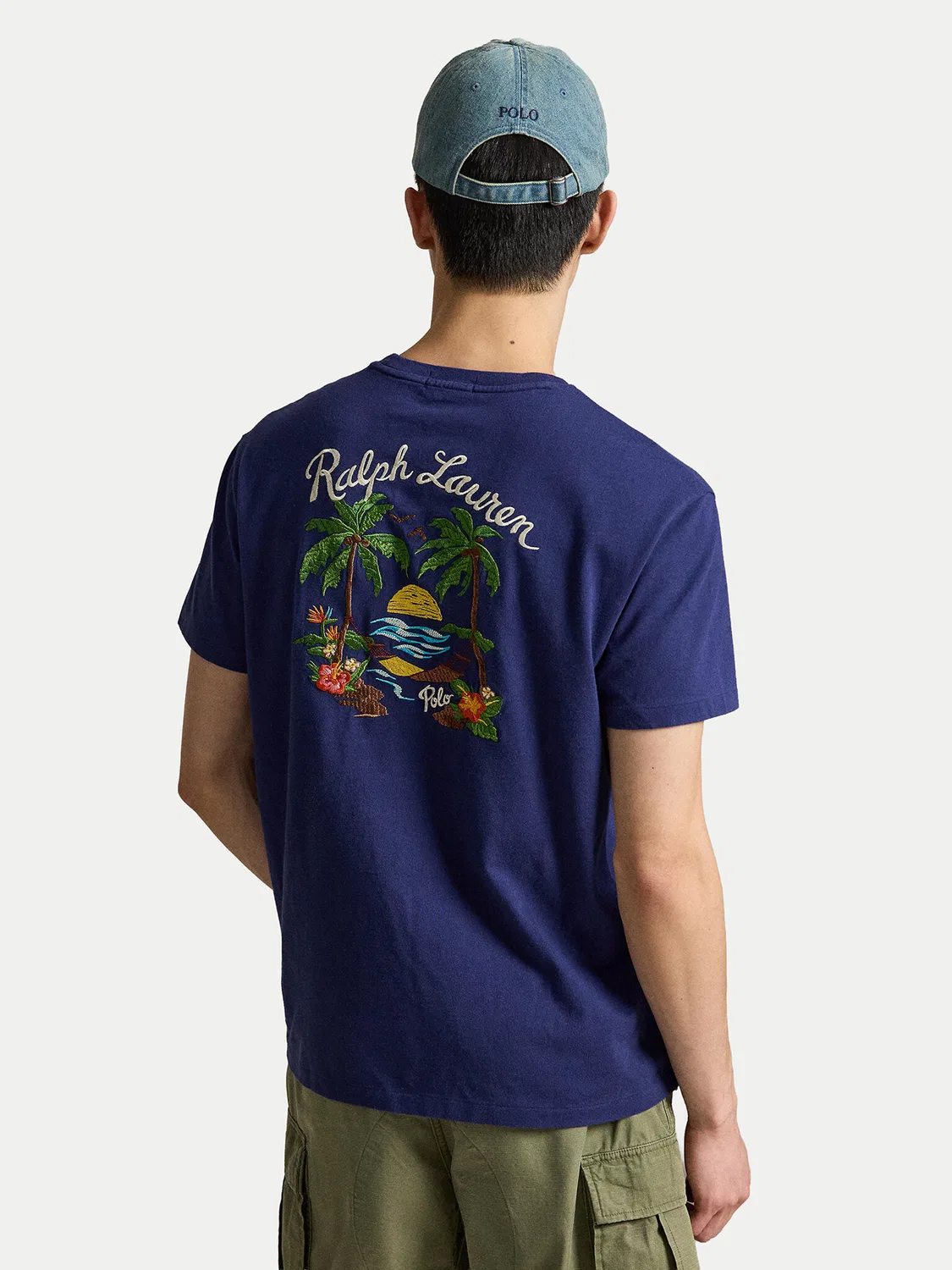 Мужская футболка классического кроя Polo Ralph Lauren, темно-синий
