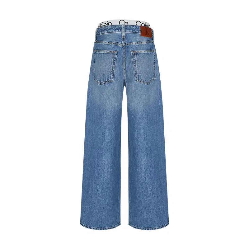 Женские джинсы с широкой штаниной 0ZG Calvin Klein, Denim Blue — фото 3